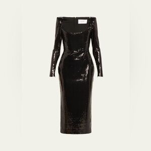 Alex perry sequined curved portrait dress